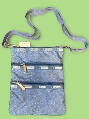Lesportsac Light Blue Speckled Crossbody Bag